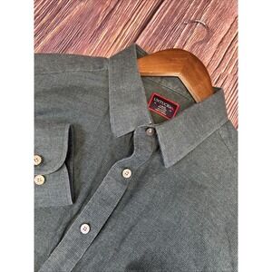 UNTUCKit Green Solid Long Sleeve Button Up Shirt Men's Large All Cotton